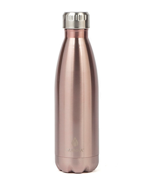 Manna Vogue S/2 17oz. Double Wall Stainless Steel Water Bottles 