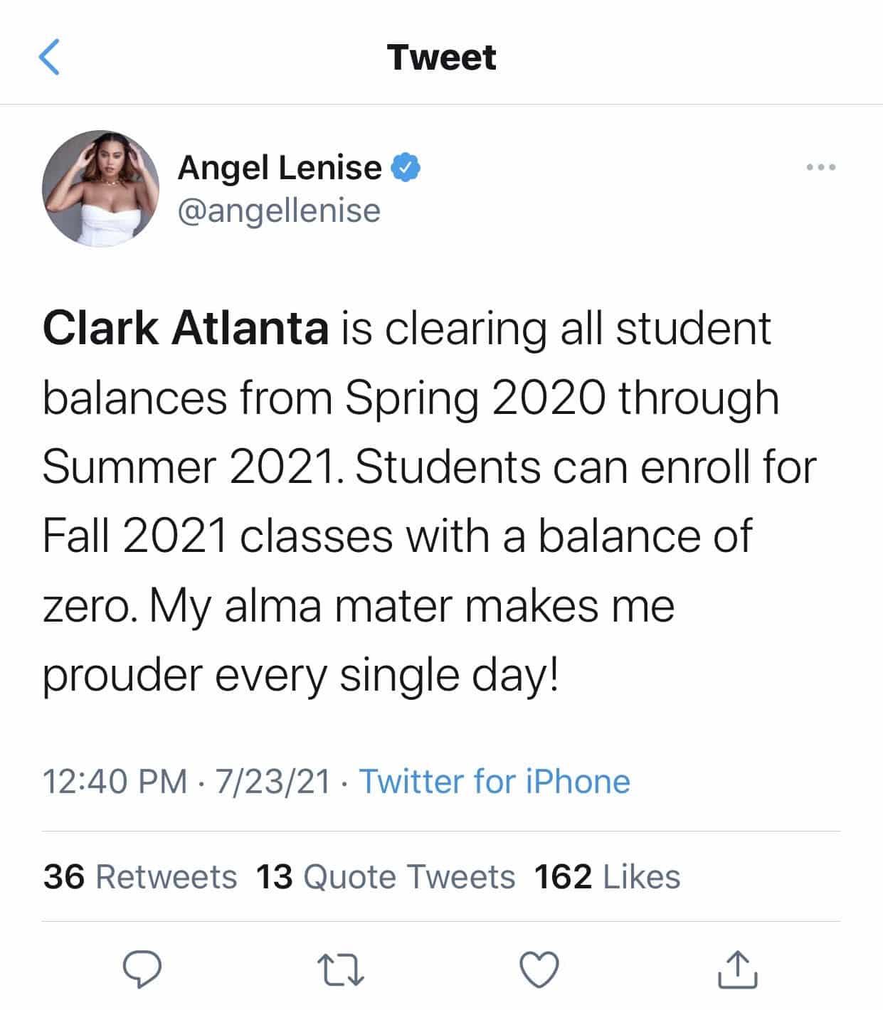 Alumni happy for students at Clark Atlanta University to have cleared account balances