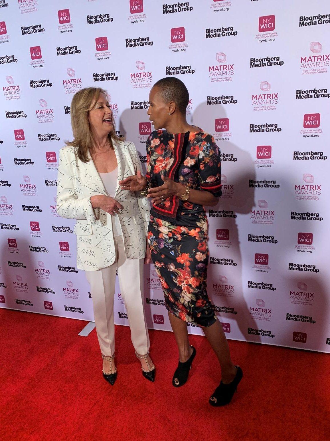 Honorees Jeanine D. Liburd and Lisa Sherman at the Matrix Awards