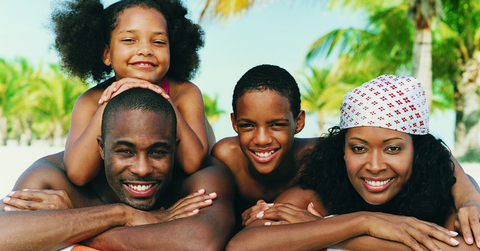 Family at the beach