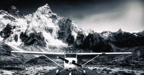 small aircraft ready for take-off