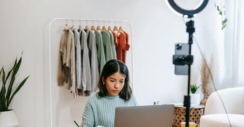 woman working on laptop