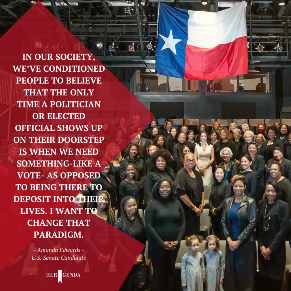 "In our society, we’ve conditioned people to believe that the only time a politician or elected official shows up on their doorstep is when we need something like a vote - as opposed to being there to deposit into their lives."