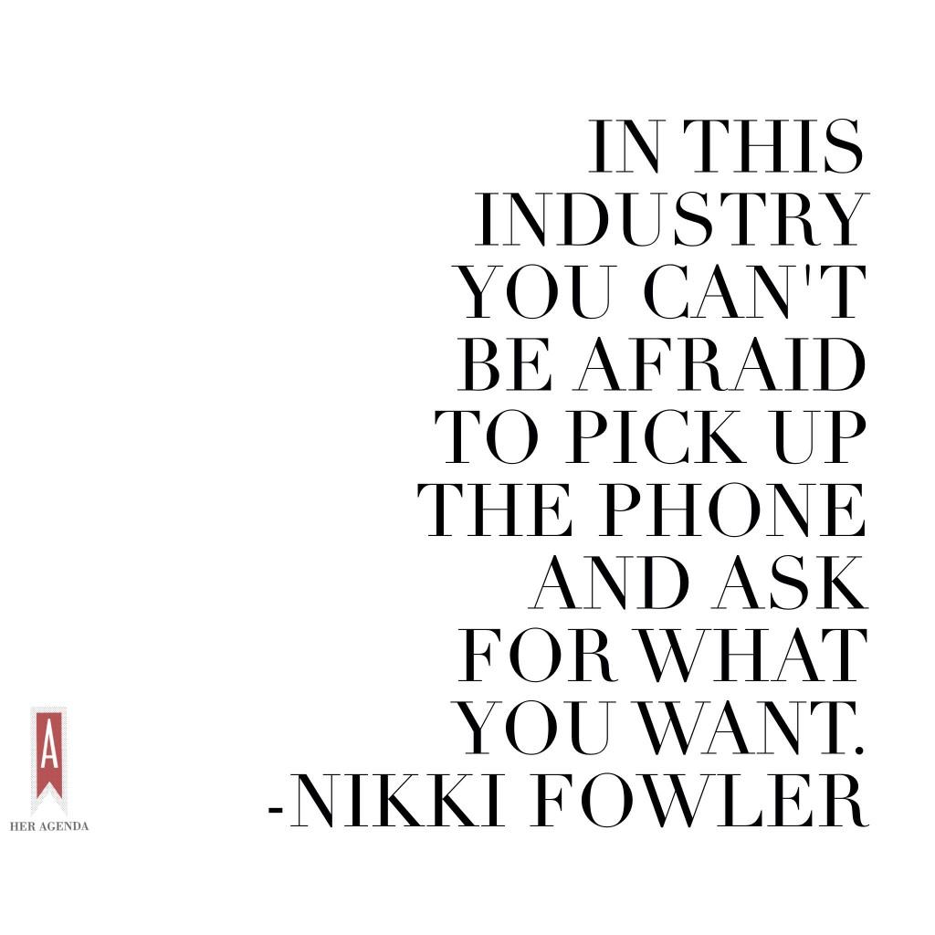 Industry advice from Nikki Fowler glittermag