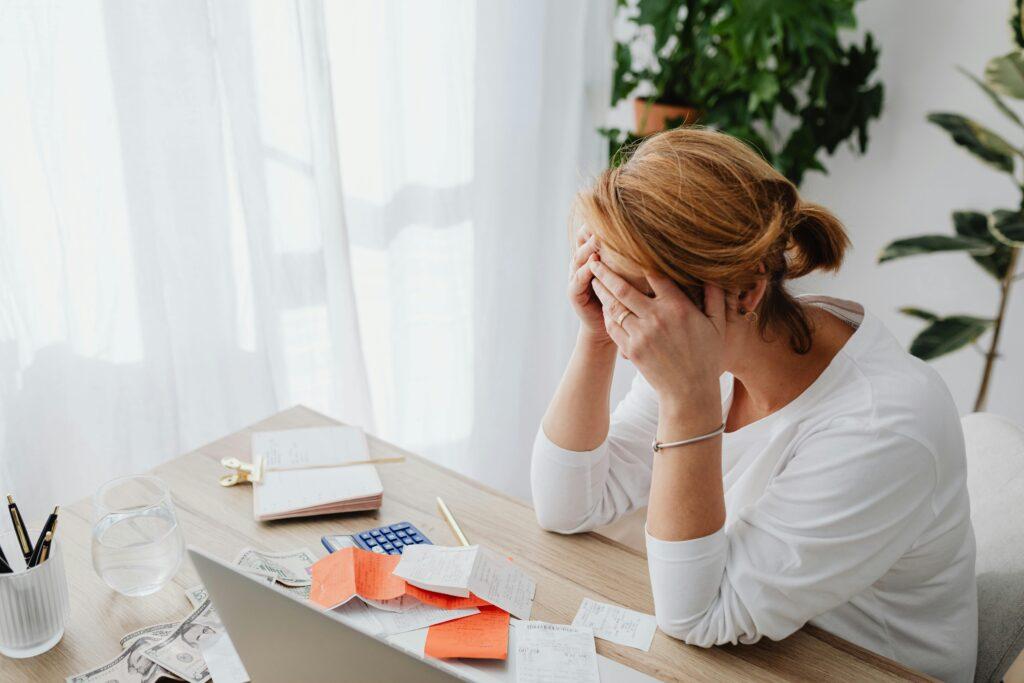 Women frustrated over debt. 