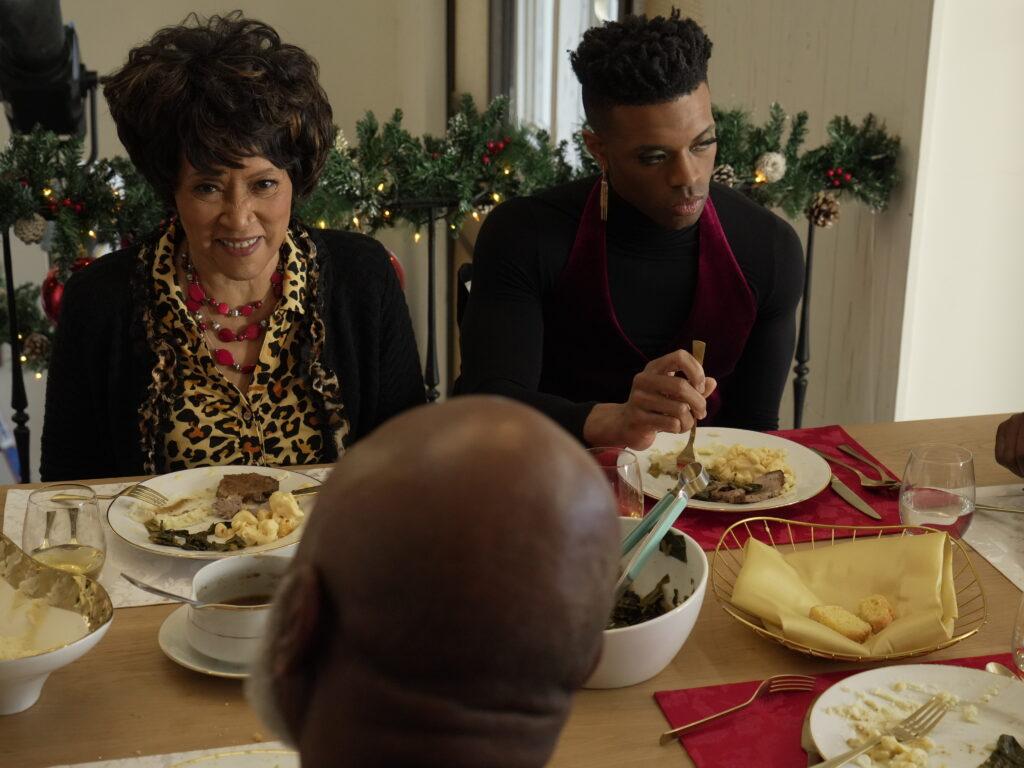 Photo still from BET Plus movie 'Too Many Christmases'