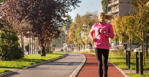 Sports woman jogging