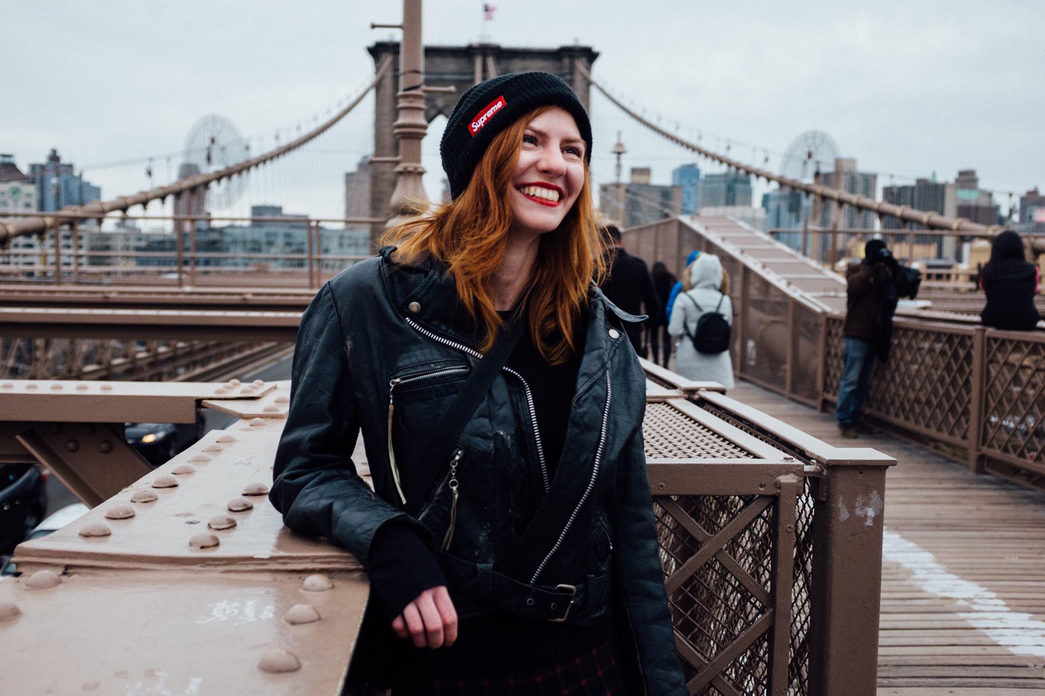 Brooke Knisley on the Brooklyn Bridge