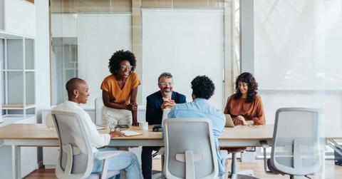 Successful business meeting in a creative office