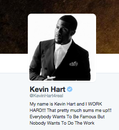 Kevin Hart twitter page