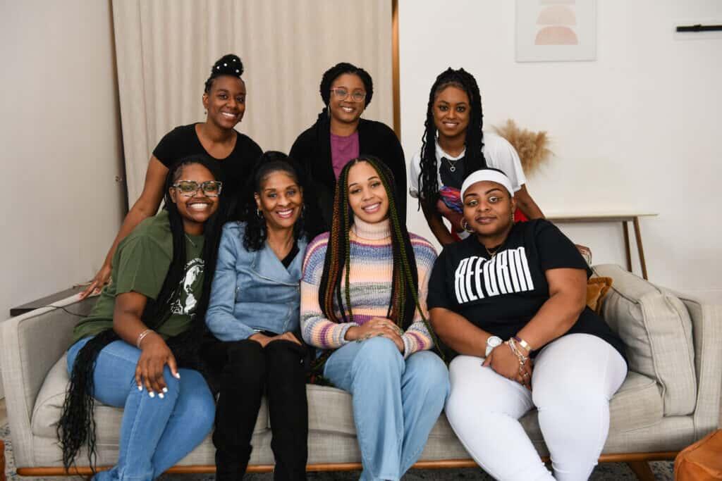 Camesha Jones-Brandon, founder of Sista Afya, with other women