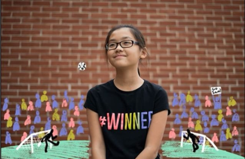 Girl wearing #Winner T-Shirt