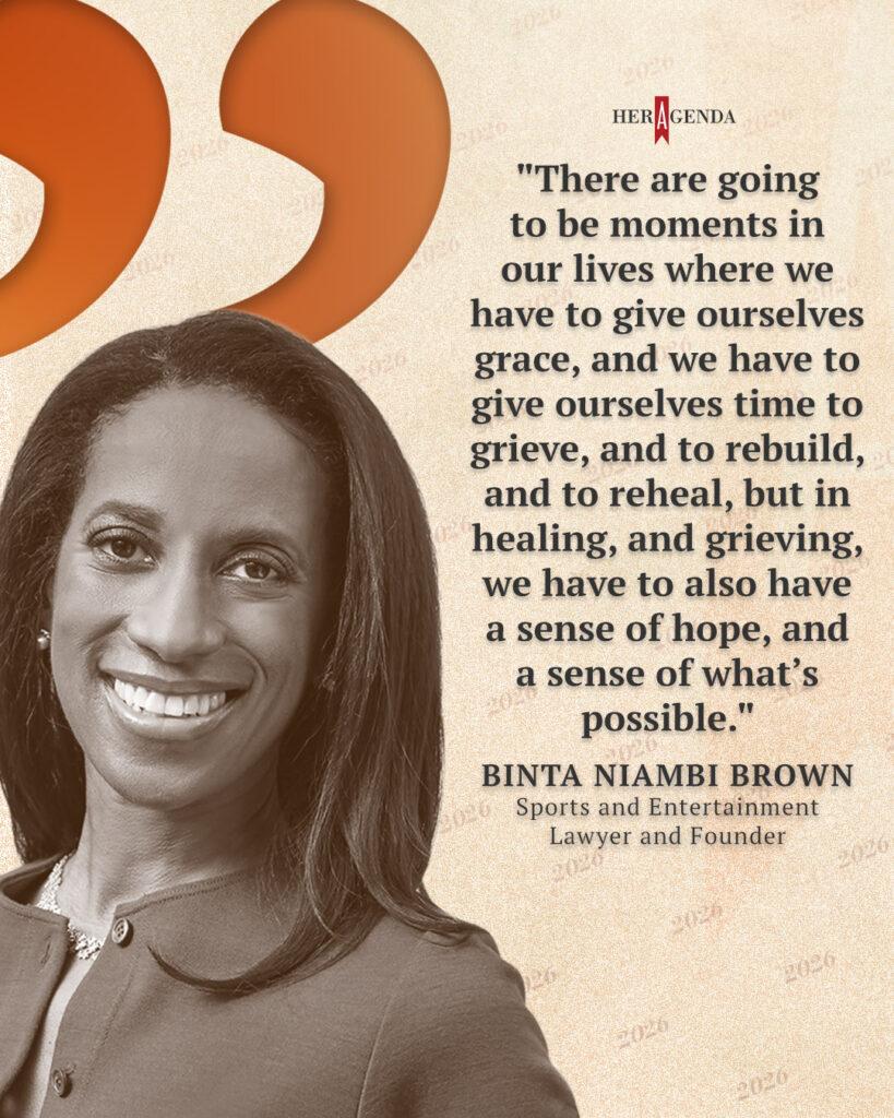 ///Binta Niambi Brown Sports and Entertainment Lawyer and Founder New Year Strategies From Top Women Leaders x