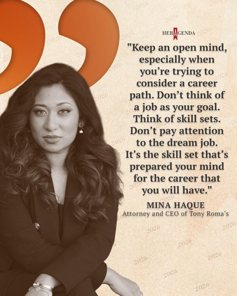 ///Mina Haque Attorney and CEO of Tony Romas New Year Strategies From Top Women Leaders x