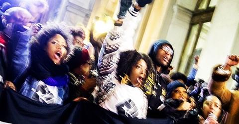 Synead Nichols and Umaara Elliott during Millions March NYC