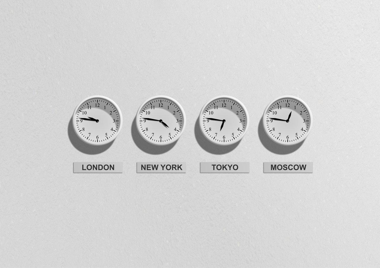 different time zones