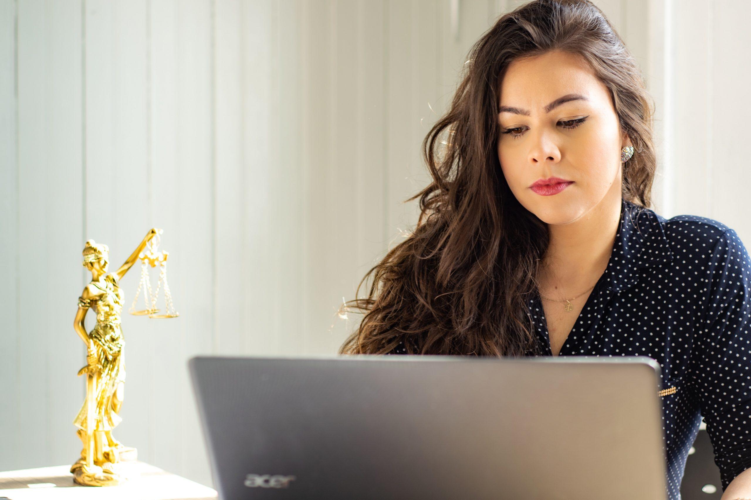 latina woman working