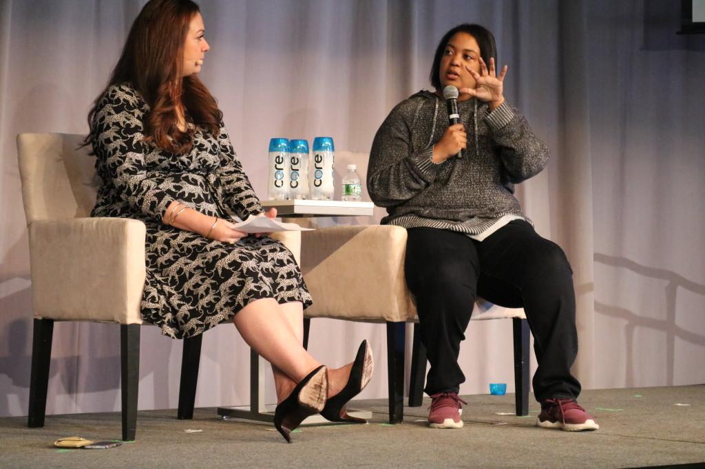 Left to right: Forbes writer Clare O'Connor and entrepreneur Arlan Hamilton