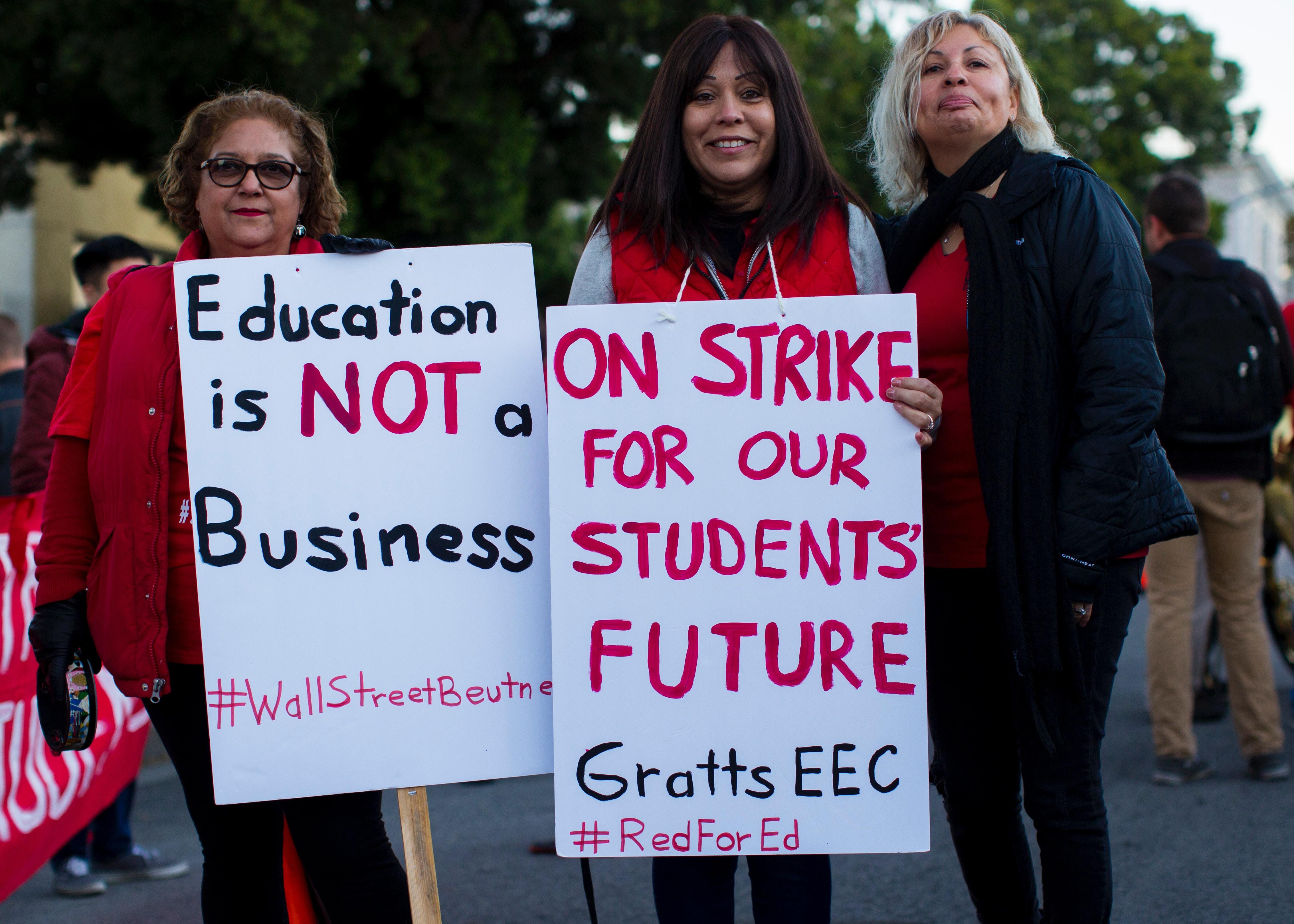 teachers on strike