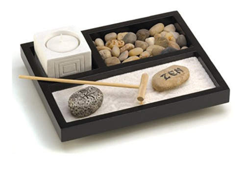 Gifts & Decor Tabletop Zen Sand Rocks Candle Holder Rake Garden Kit