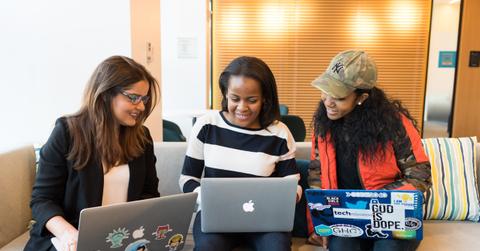 business women working