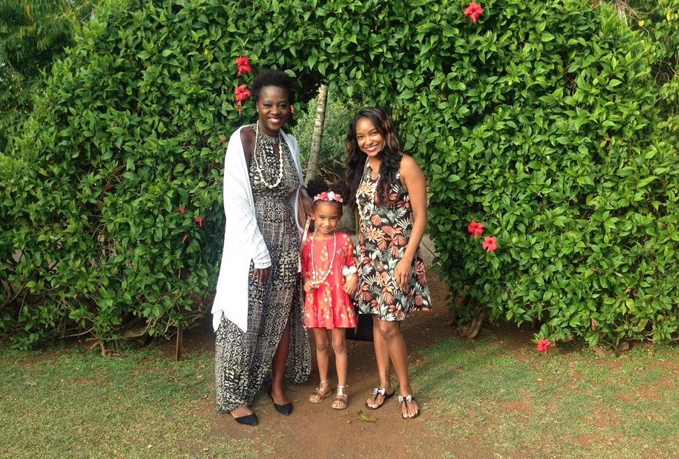 Actress and producer Viola Davis poses with her daughter and former assistant Paige Simpson (right).