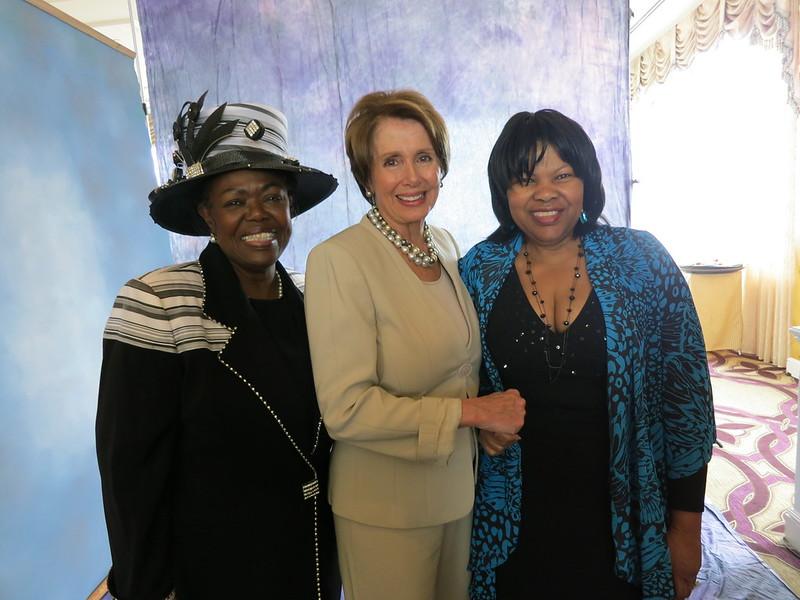 Pelosi and members of National Coalition of 100 Black Women