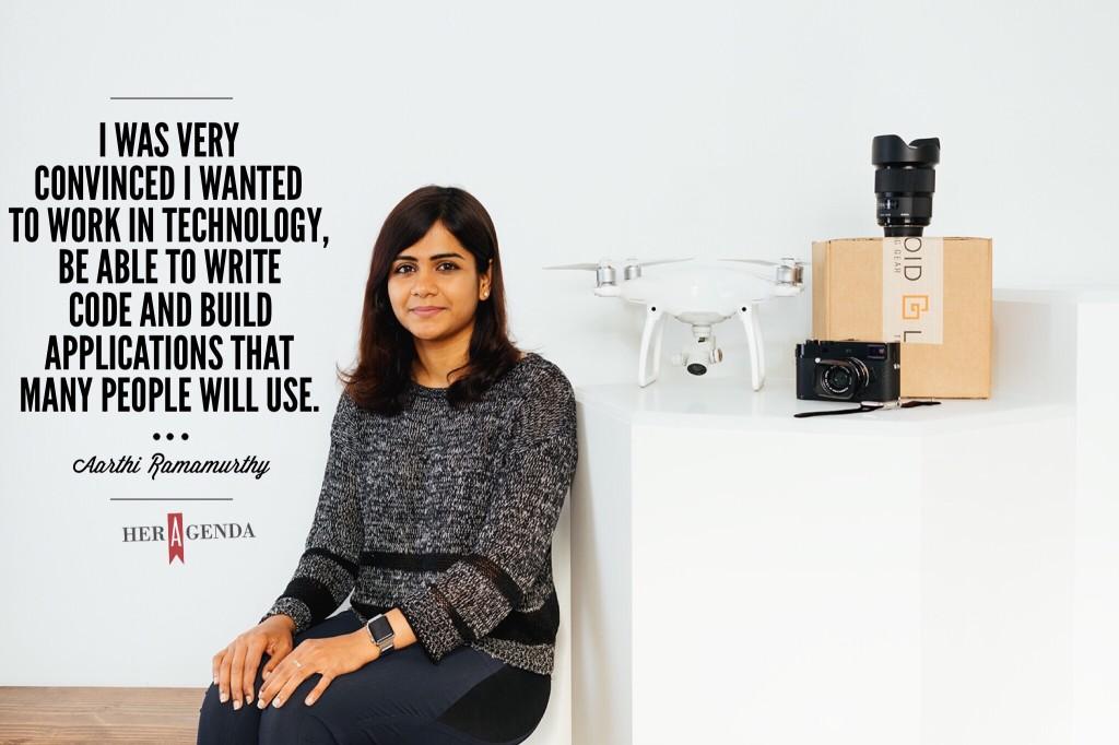 "I was very convinced I wanted to work in technology, be able to write code and build applications that many people will use - that’s how I started working at Microsoft." -Aarthi Ramamurthy via Her Agenda