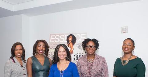 ESSENCE’s Black Women at Work panelists: Nailah Flake-Brown, Managing Director, Morgan Stanley; Shawn Outler, Senior Vice-President, Macy’s; MSNBC host and ESSENCE contributor Melissa Harris-Perry (who also served as event moderator); Wanji Walcott, Managing Counsel, American Express; and ESSENCE Editor-in-Chief Vanessa De Luca. | photo credit: Michael Rowe