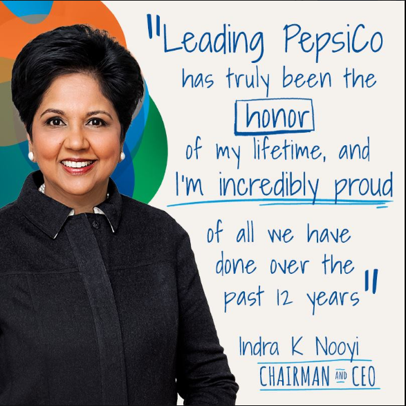 pepsico ceo indra nooyi steps down, women of color fortune 500